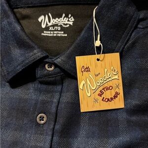 Woodys Retro Lounge  Flannel Shirt  Size XL